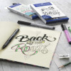 photo - Feutres - Calligraphie - Noir/Gris - Pointe pinceau - Faber-Castell - Pitt Artist Pen