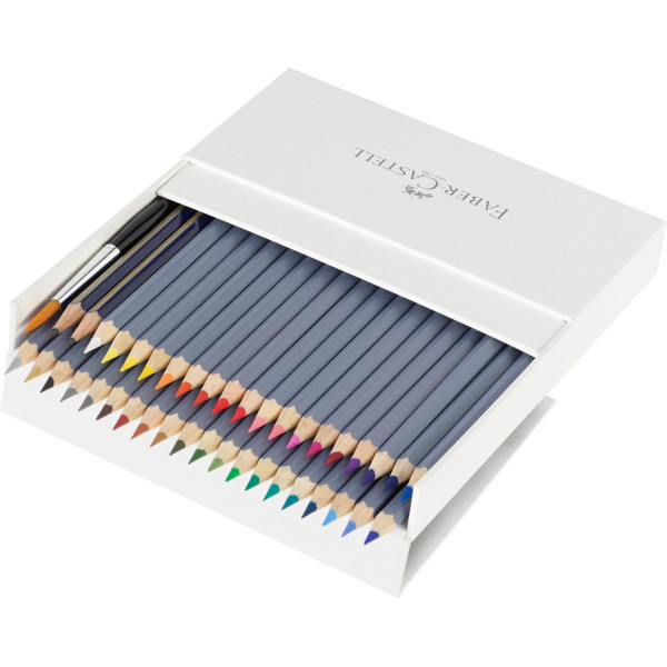 38 crayons de couleurs - Aquarellable - Faber-Castell - Goldfaber Aqua - Studio Box