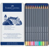 Crayons de couleur - Aquarellable - Boite 12 couleurs pastels - Faber-Castell - Goldfaber Aqua