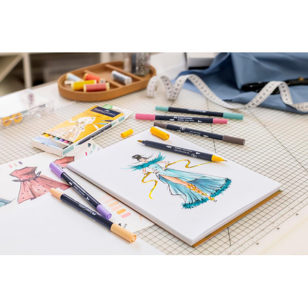 6 feutres - Dessin - Faber-Castell - Goldfaber Sketch - Double pointe - Teintes Kawaii