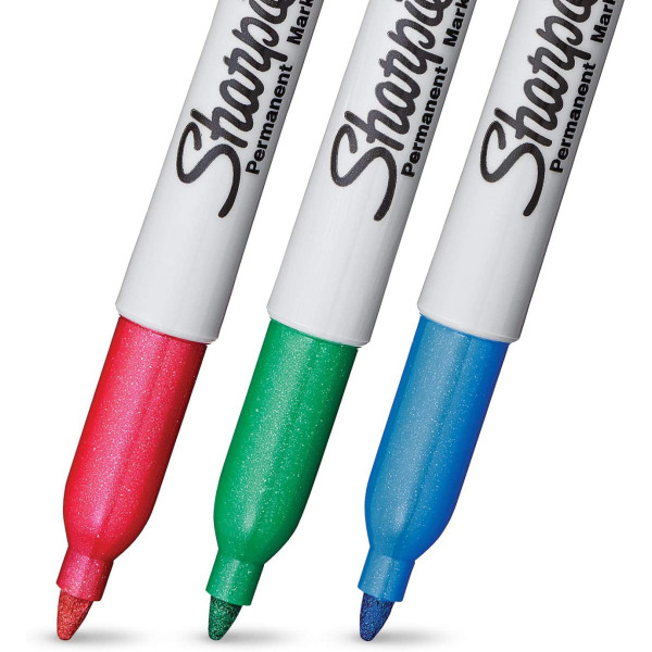 Lot De 3 Marqueurs Métallisés Permanent - Pointe Fine - Sharpie | à seulement 2,99 €