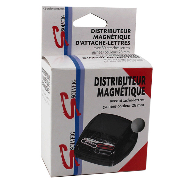 Distributeur Magnétique De Trombone + 30 Trombones Couleurs (28Mm) - Solveig pas cher