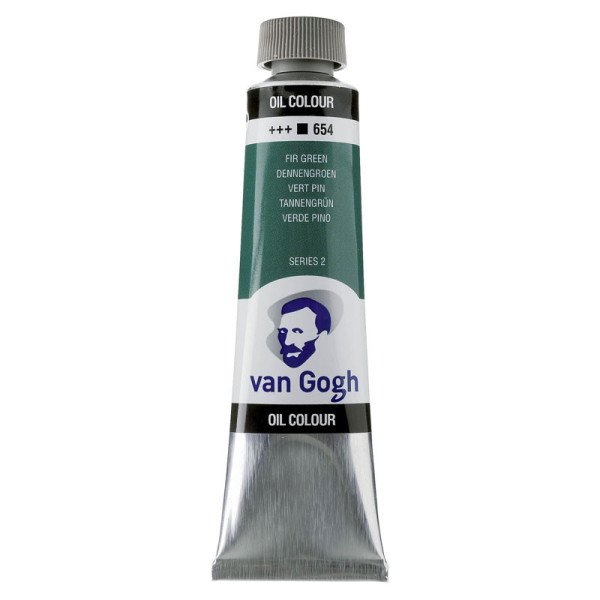 photo - Peinture à l'huile - Vert pin - 654 - A l'huile de carthame - Van Gogh - 40ml