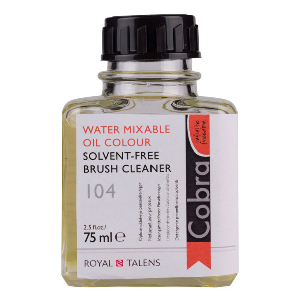 photo-Produit nettoyant pour pinceaux - Sans solvants - Peinture à l'huile - Cobra - 75ml