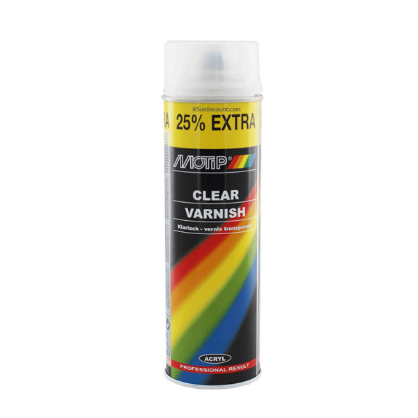 Bombe de peinture - Apprêt - transparent mat - Motip pas cher