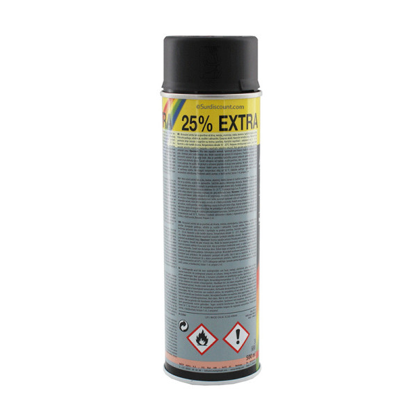 Bombe de peinture voiture - noir satiné - Motip | à seulement 9,99 €