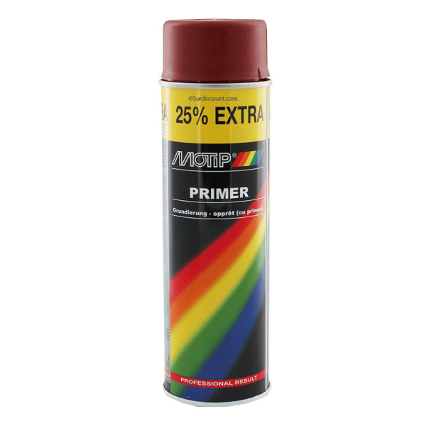 Bombe de peinture - Apprêt - rouge - Motip pas cher