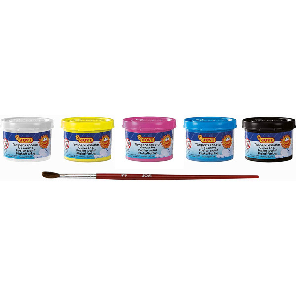 Lot De 5 Mini Pots De Gouache - 35Ml - Jovi | Surdiscount