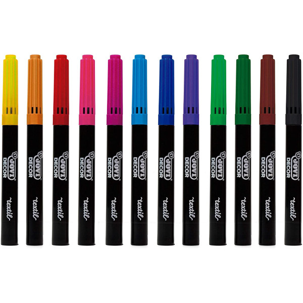 Etui De 12 Feutres Textiles - Jovi | Surdiscount
