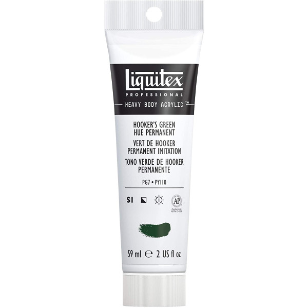 Peinture Acrylique en tube - vert hooker - Liquitex Heavy Body pas cher