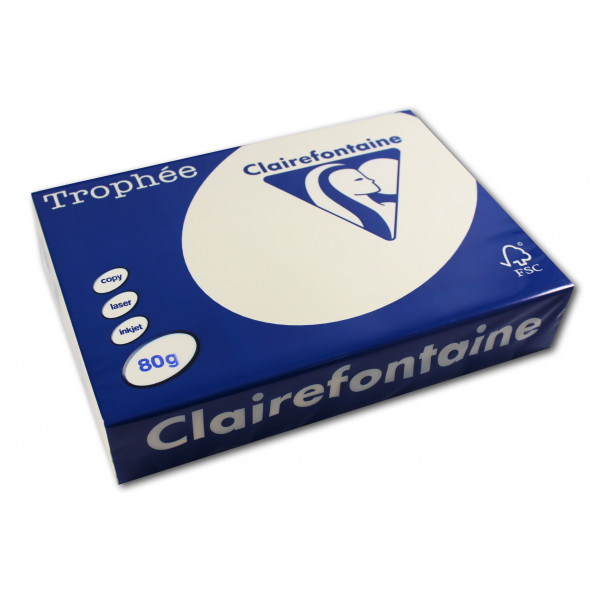 photo-500 Feuilles A4 - 80G - Couleur Pastels - Ivoire - Trophée Clairefontaine 1871C