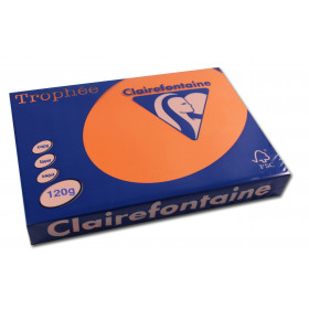 250 feuilles A4 - 120g - Couleur vives - Orange vif - Trophée Clairefontaire