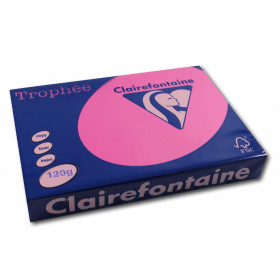 250 feuilles A4 - 120g - Couleur vives - Rose fuschia - Trophée Clairefontaire
