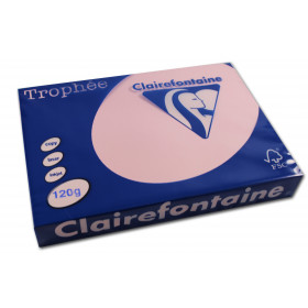 250 feuilles A4 - 120g - Couleur pastels - Rose - Trophée Clairefontaire
