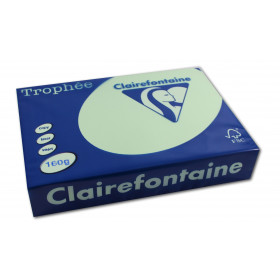 250 feuilles A4 - 160g - Couleur pastels - Vert - Trophée Clairefontaire