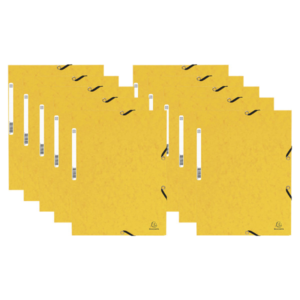 Lot De 10 Chemises 3 Rabats Exacompta Jaune pas cher