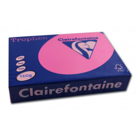 250 feuilles A4 - 160g - Couleur vives - Rose fuschia - Trophée Clairefontaire