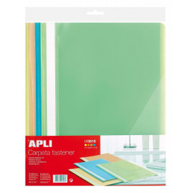 photo-Sachet de 4 pochettes avec reliure en polypropylène - 210x297 mm - Couleurs Assorties