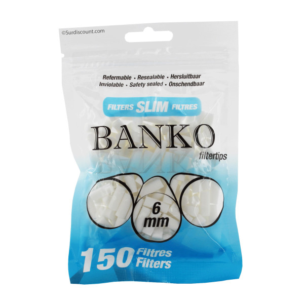 Sachet De 150 Filtres À Cigarette - 6Mm - Banko pas cher