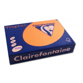 250 feuilles A4 - 160g - Couleur vives - Orange vif - Trophée Clairefontaire
