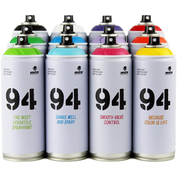 Lot 12 Bombes De Peinture Mtn 94 pas cher