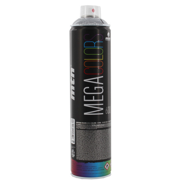 Bombe de peinture mega 600ml - Gris - Mtn pas cher