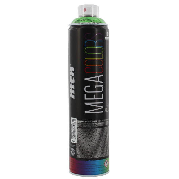 Bombe de peinture mega 600ml - vert guacamole - Mtn pas cher