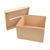 photo - Urne - Kraft - Carré - A décorer - Carton - 24,5x24,5x15cm