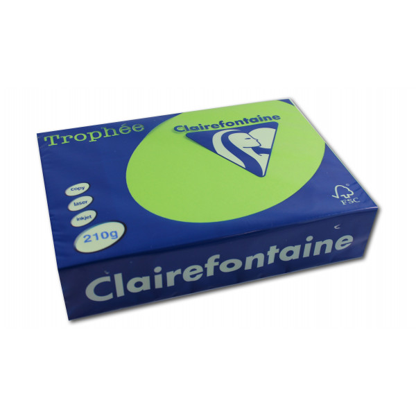 250 feuilles A4 - 210g - Couleur vives - Vert menthe - Trophée Clairefontaire