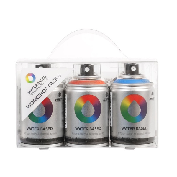 Lot de bombes de peinture - 6 couleurs - water based - Mtn | à seulement 26,95 €