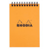 photo-Bloc notes - A6 - 10,5x14,8cm - Petits Carreaux - 80 feuilles - Orange - Avec spirale - Rhodia