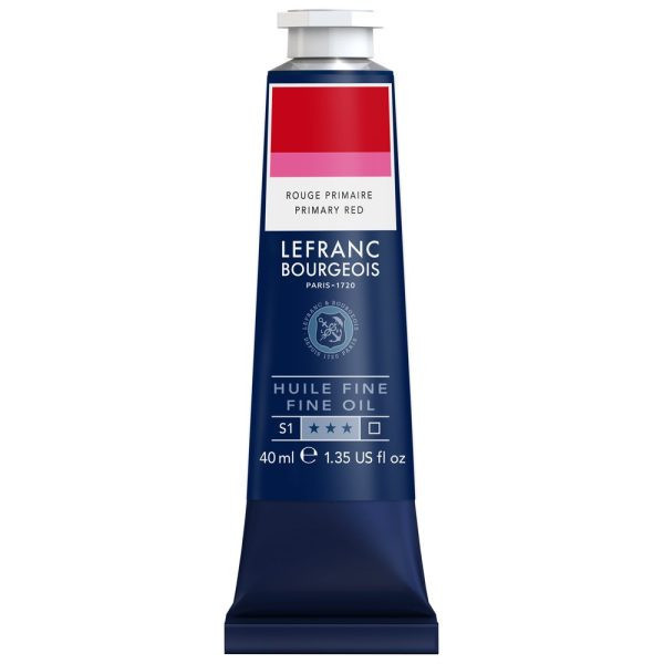 Peinture à l'huile - Fine - Rouge primaire - 437 - Lefranc Bourgeois - 40ml