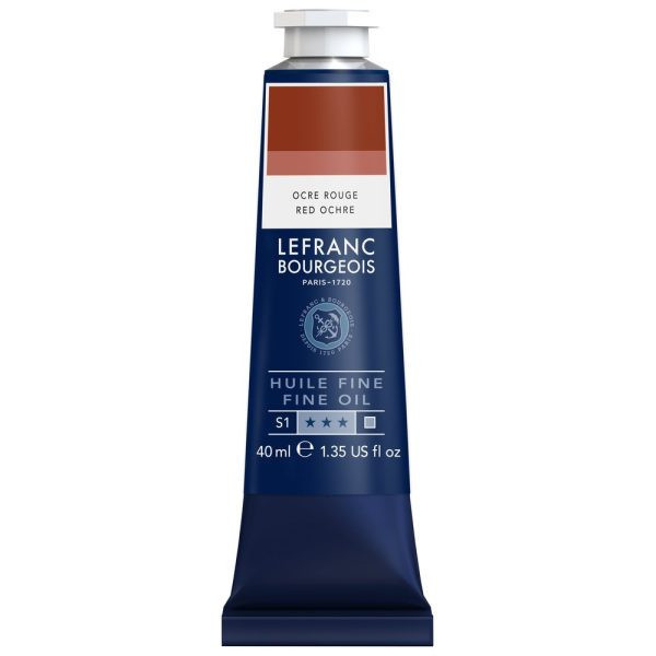 photo - Peinture à l'huile - Fine - Ocre rouge - 306 - Lefranc Bourgeois - 40ml