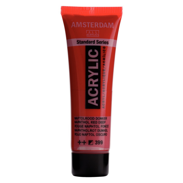 Peinture Acrylique en tube - rouge naph fonce - Amsterdam pas cher