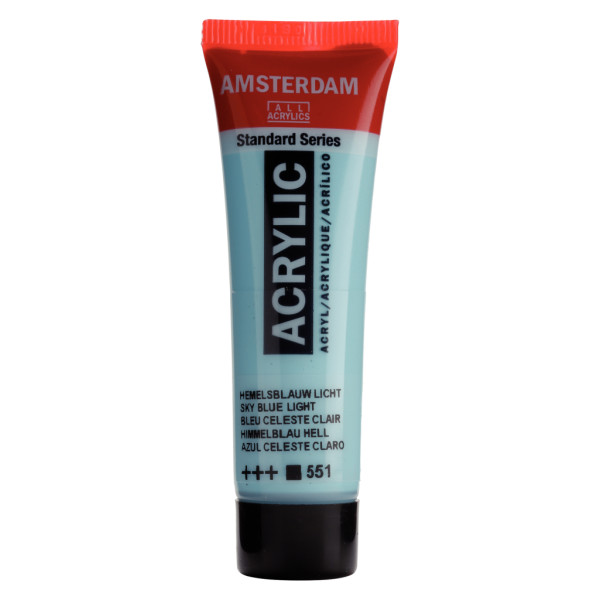 Peinture Acrylique en tube - bleu celest - Amsterdam pas cher