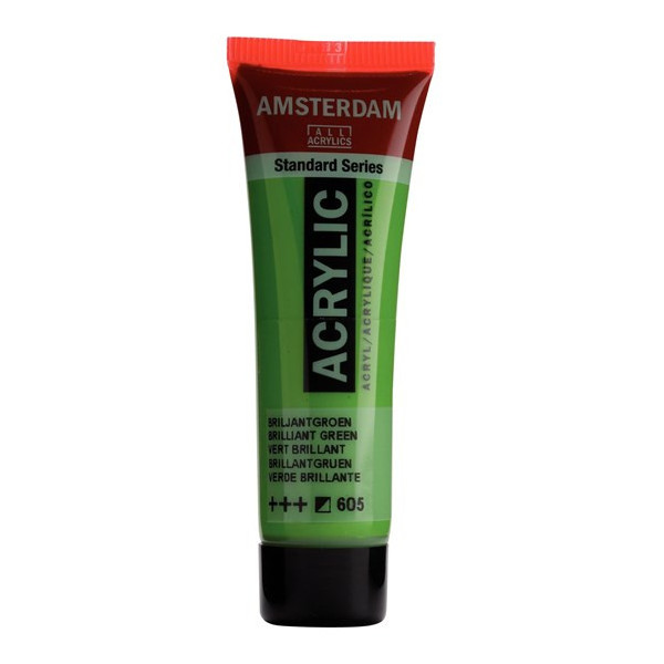 Peinture Acrylique en tube - vert brillant - Amsterdam pas cher