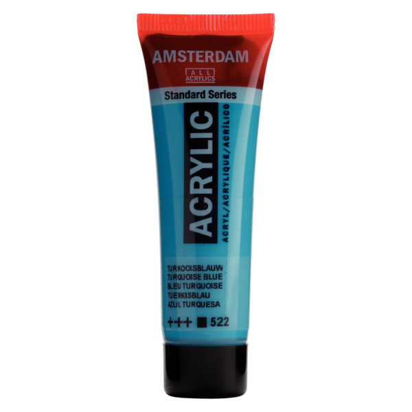 Peinture Acrylique en tube - bleu turquoise - Amsterdam pas cher
