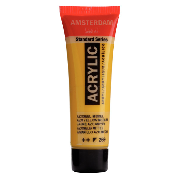 Peinture Acrylique en tube - jaune azo moyen - Amsterdam pas cher