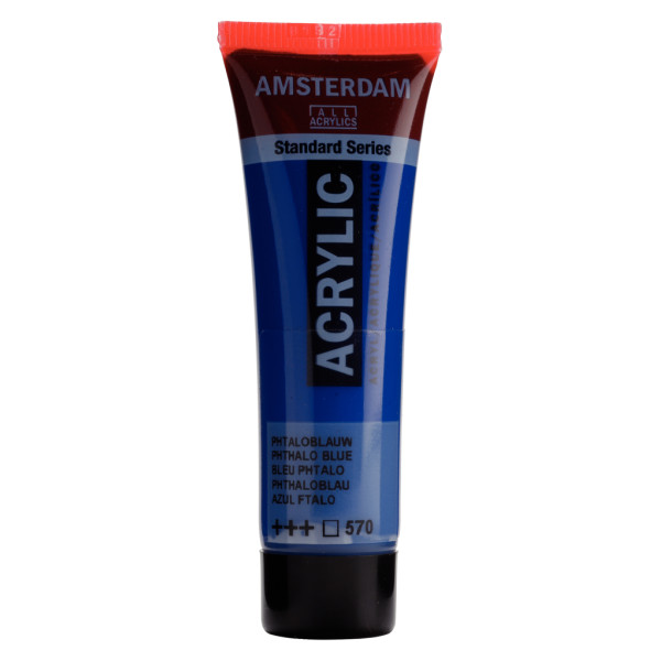 Peinture Acrylique en tube - bleu phtalo - Amsterdam pas cher