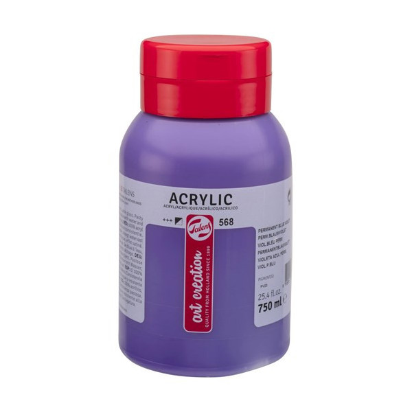 photo-Peinture acrylique - Violet Bleuâtre Permanent - 568 - Pot de 750 ml - Talens Art Creation