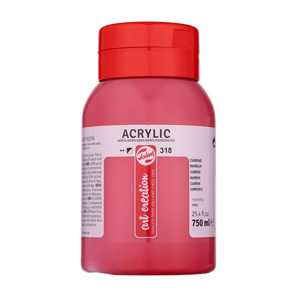 photo-Peinture acrylique - Carmin - 318 - Pot de 750 ml - Talens Art Creation