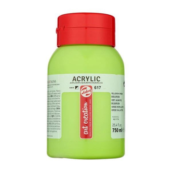 photo-Peinture acrylique - Vert Jaunâtre - 617 - Pot de 750 ml - Talens Art Creation