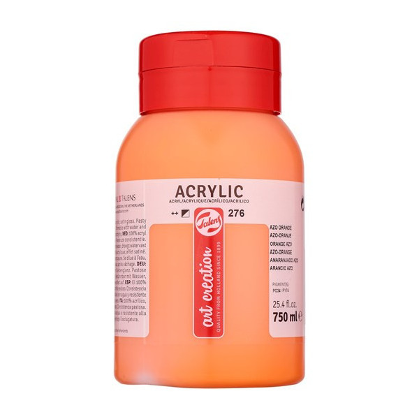 photo-Peinture acrylique - Orange Azo - 276 - Pot de 750 ml - Talens Art Creation