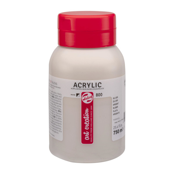 photo-Peinture acrylique - Argent - 800 - Pot de 750 ml - Talens Art Creation