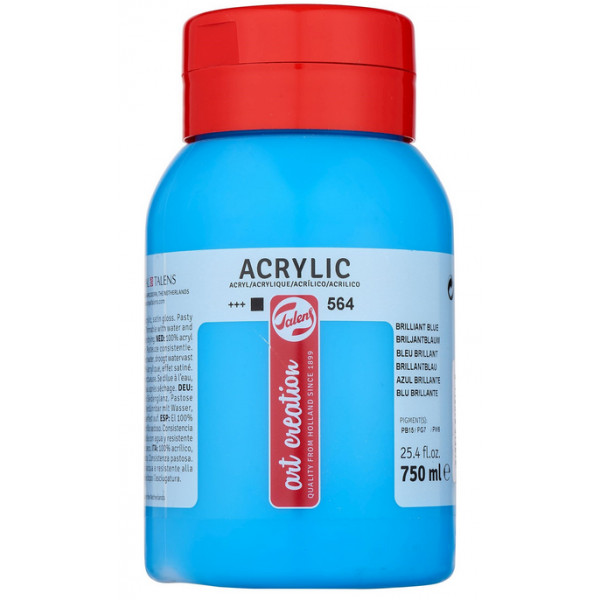 photo-Peinture acrylique - Bleu Brillant - 564 - Pot de 750 ml - Talens Art Creation
