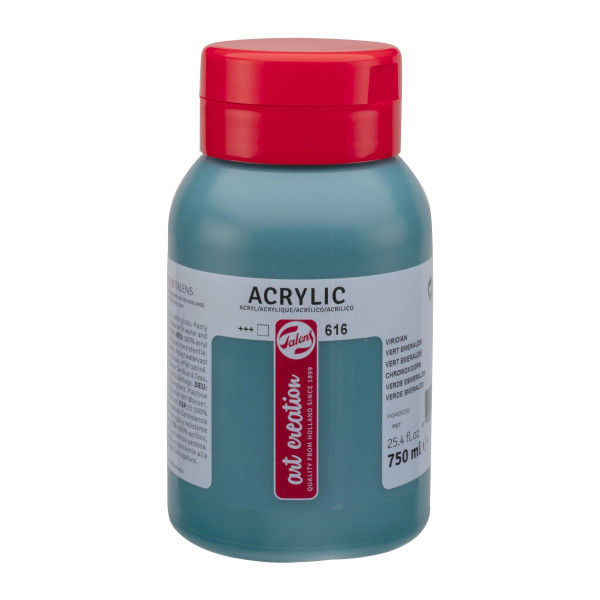 photo-Peinture acrylique - Vert Émeraude - 616 - Pot de 750 ml - Talens Art Creation