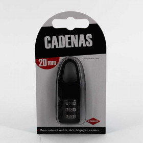 Cadenas à code 20mm - Cogex pas cher