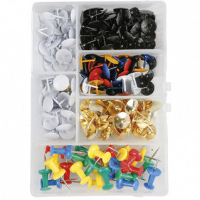 Punaise assortiment 225 pièces - Cogex | Surdiscount