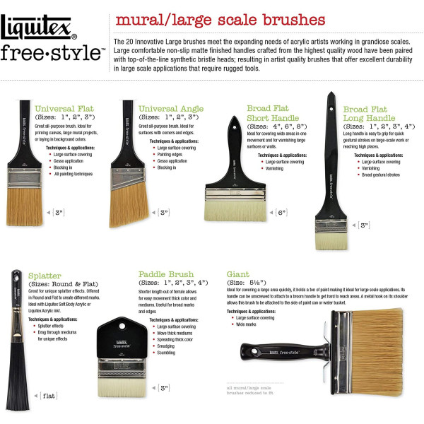 Pinceau brosse universel biseauté Freestyle 5,08cm - Liquitex | à seulement 16,99 €