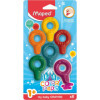 6 crayons de couleur - Craies en cire - Enfant - Bébé - dès 1 an - Maped - Color'peps
